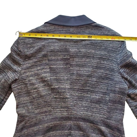 Halogen Tweed Black Blazer Jacket Size Lg Nordstrom - Picture 6 of 11